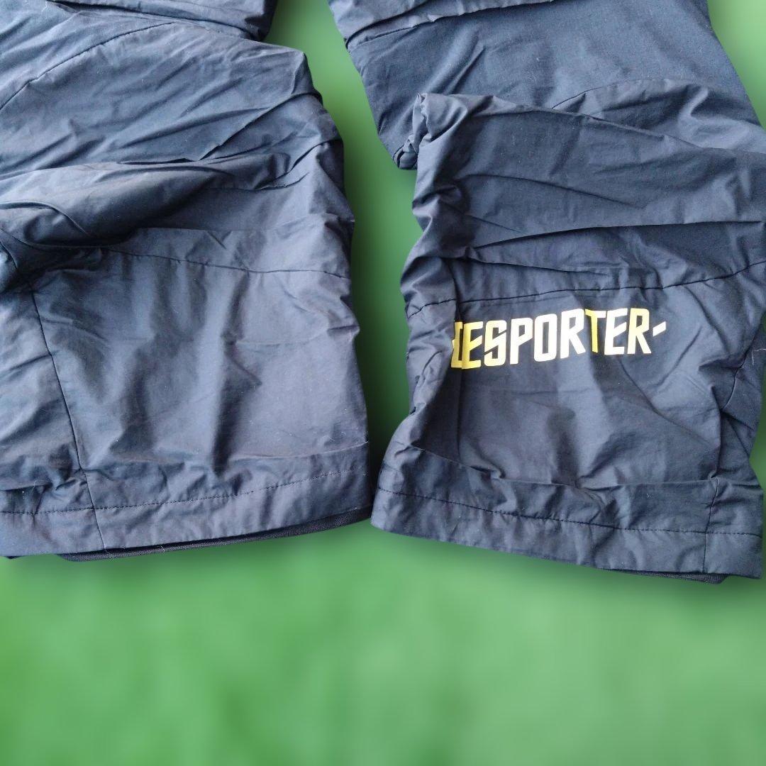 XOsize ASICS 上下中綿入りウィンドブレーカー 青/黒/蛍光黄