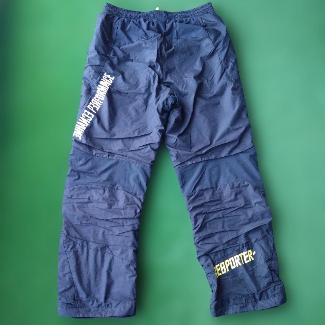 XOsize ASICS 上下中綿入りウィンドブレーカー 青/黒/蛍光黄