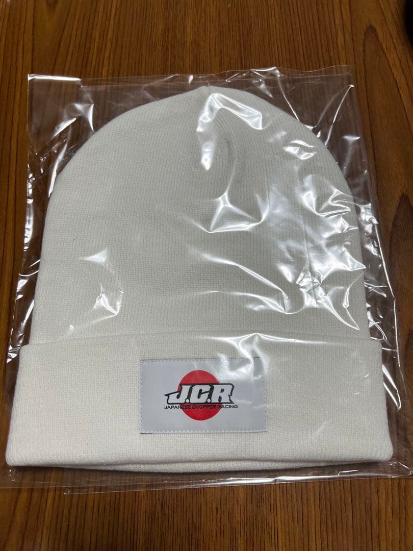 JAPANESE CHOPPER RACING ニット帽 ビーニー 白 長瀬智也 - メルカリ