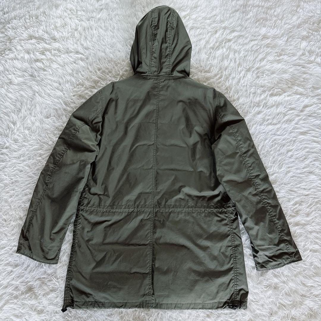 【MHL.】ダウンジャケット モッズコート フード カーキ XLサイズ