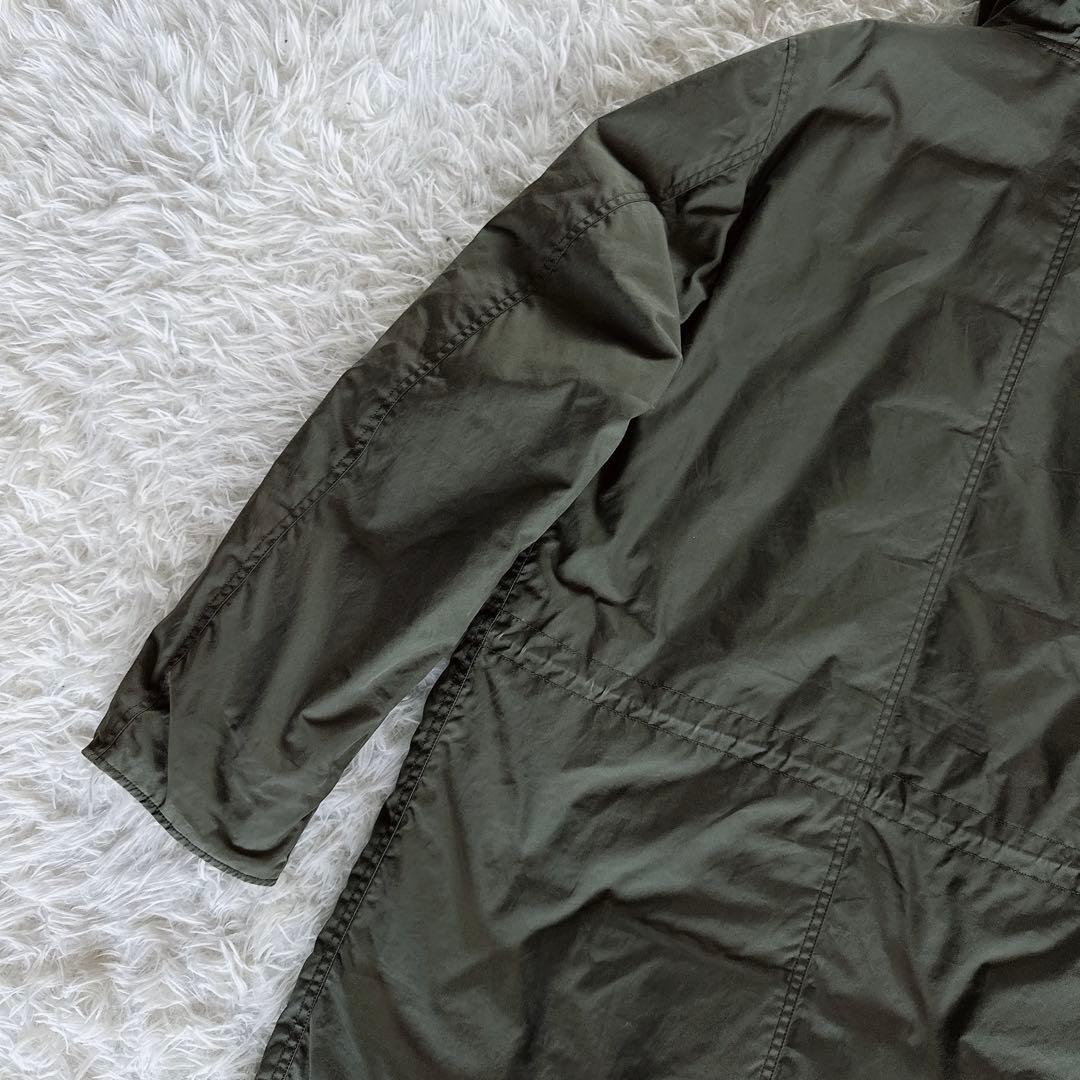 【MHL.】ダウンジャケット モッズコート フード カーキ XLサイズ