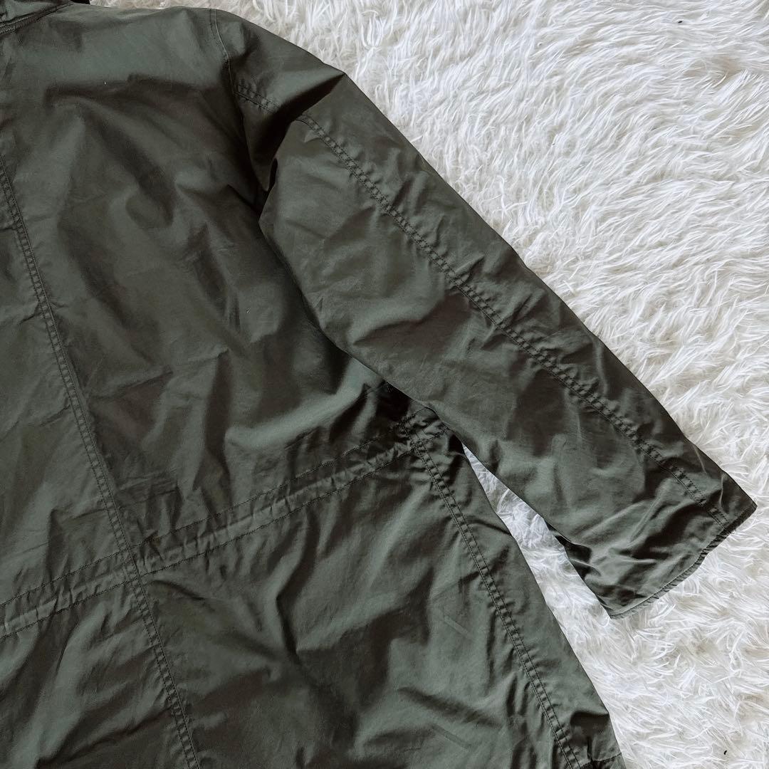 【MHL.】ダウンジャケット モッズコート フード カーキ XLサイズ