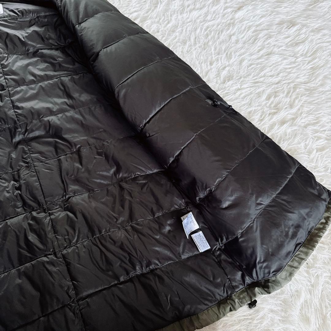 【MHL.】ダウンジャケット モッズコート フード カーキ XLサイズ