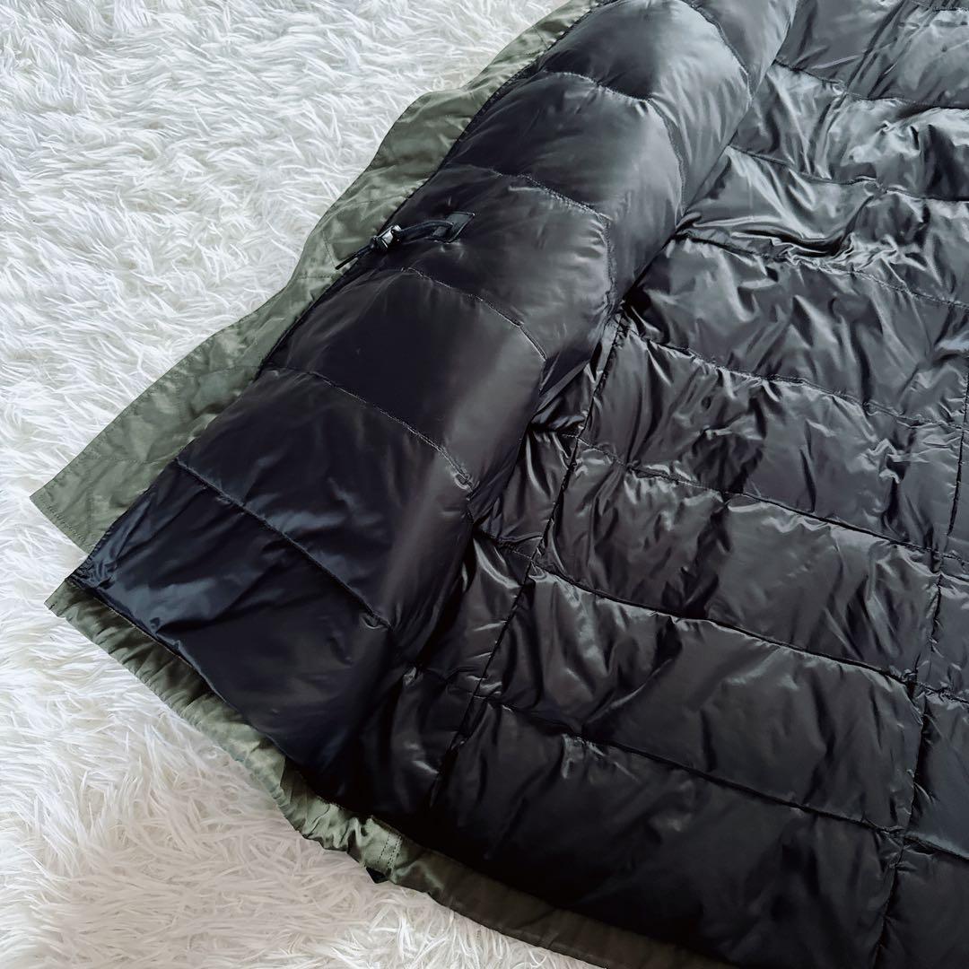 【MHL.】ダウンジャケット モッズコート フード カーキ XLサイズ