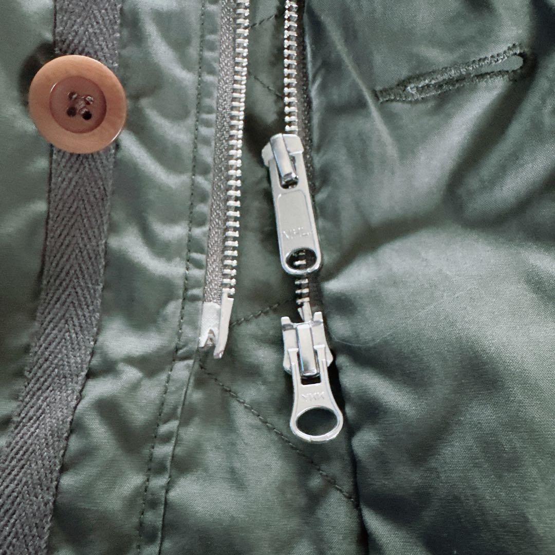 【MHL.】ダウンジャケット モッズコート フード カーキ XLサイズ