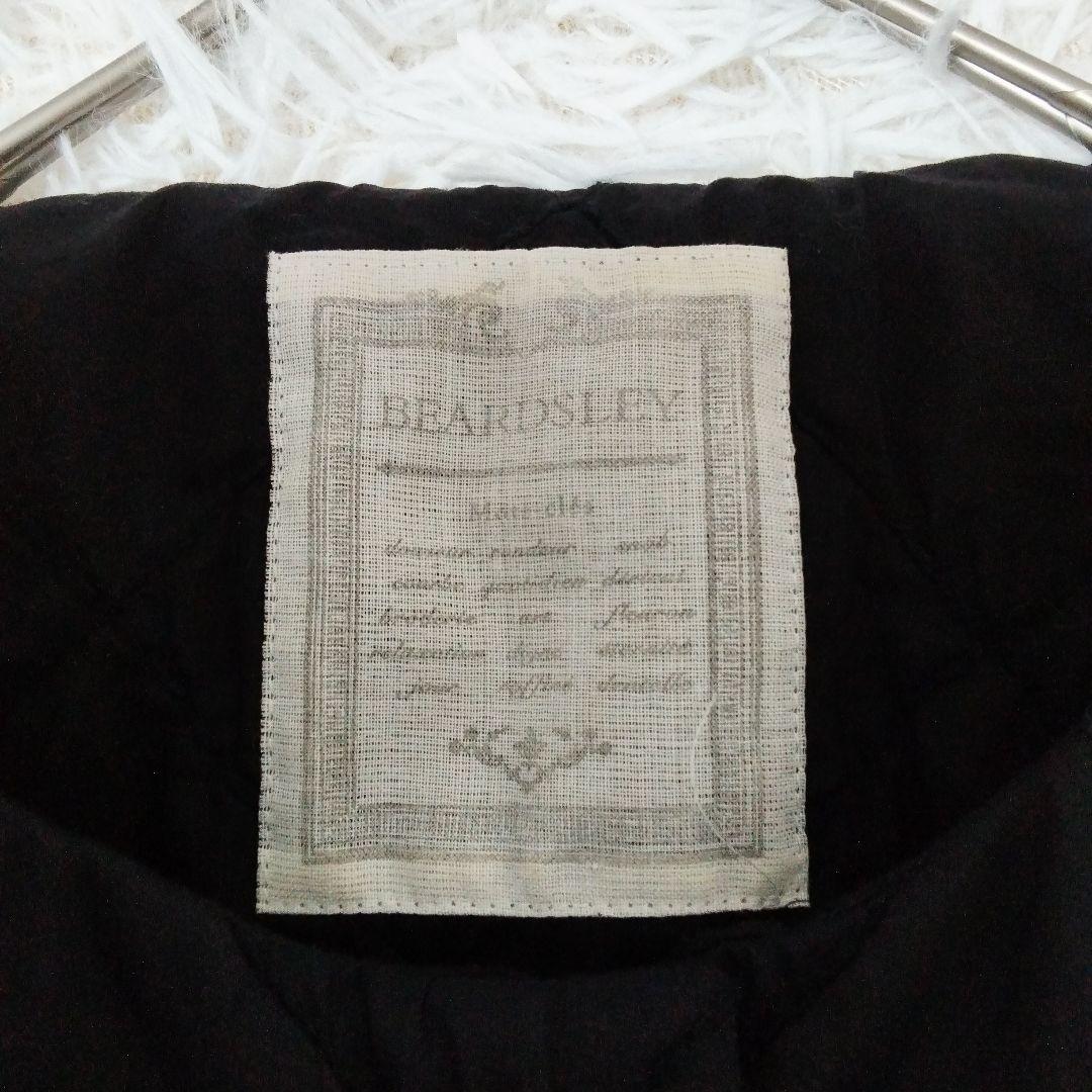 ビアズリー BEARDSLEY キルティングノーカラーコート 薄手 中綿 刺繍