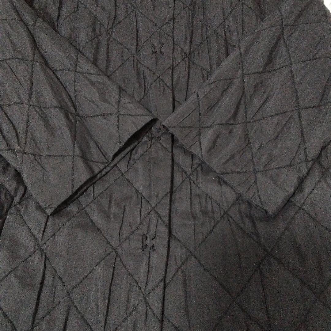 ビアズリー BEARDSLEY キルティングノーカラーコート 薄手 中綿 刺繍