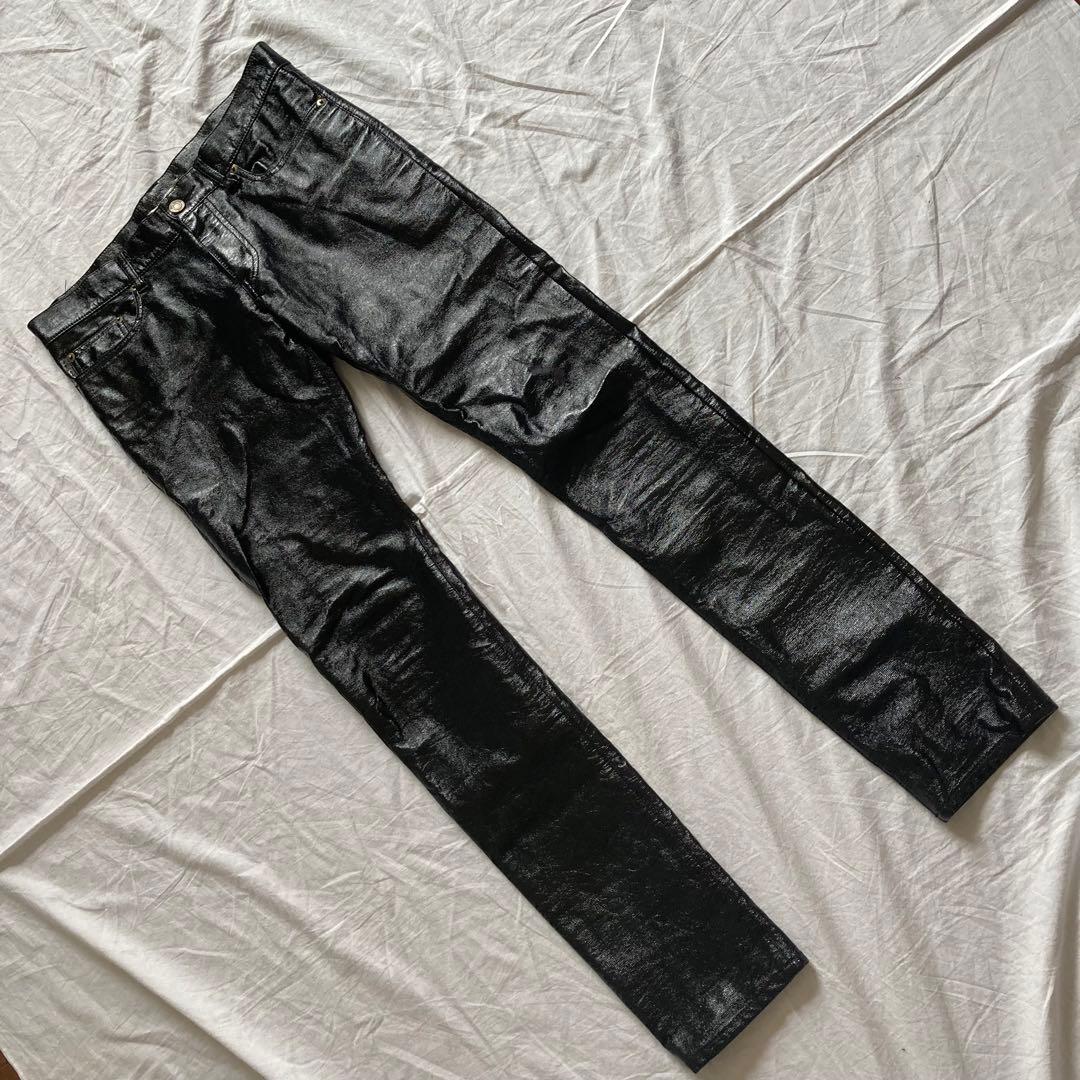 美品 サンローラン コーティングデニムパンツ エディ期 スキニー 2013