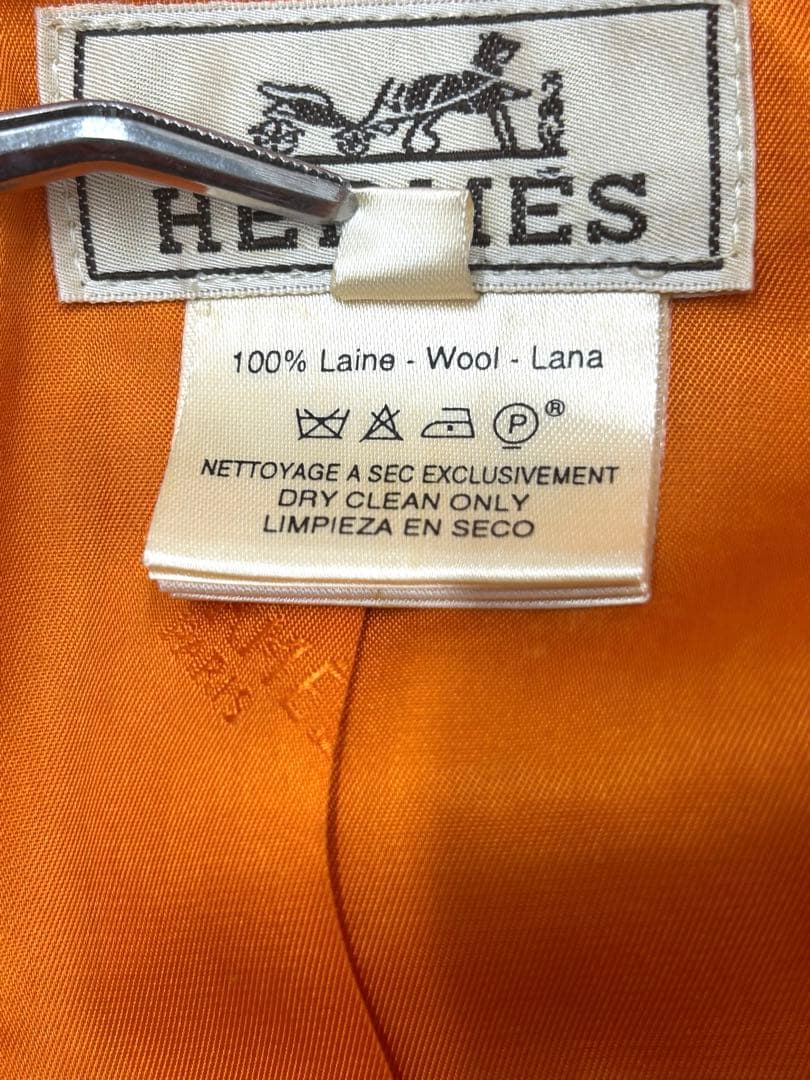 エルメス 藤原ヒロシ着用 ヴィンテージ ダッフルコート オレンジ