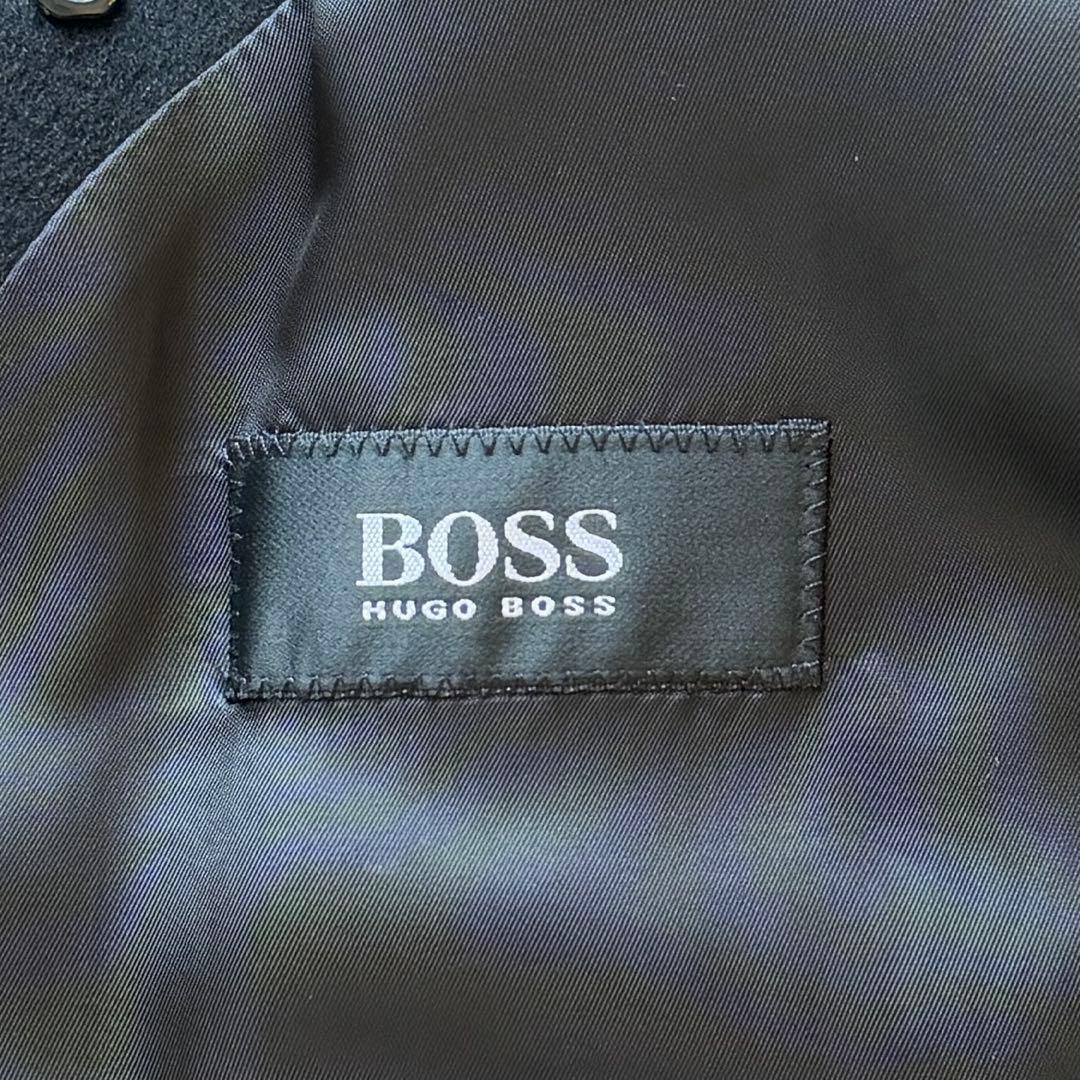 【HUGO BOSS × Loro Piana】ダブルブレストロングコート 黒