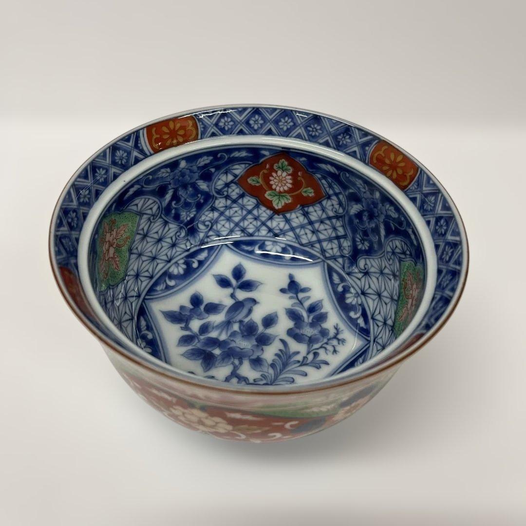 前畑陶器　庫山窯　染錦牡丹 蓋付き丼ぶり　蓋付き碗 5客セット 蓋付き煮物椀