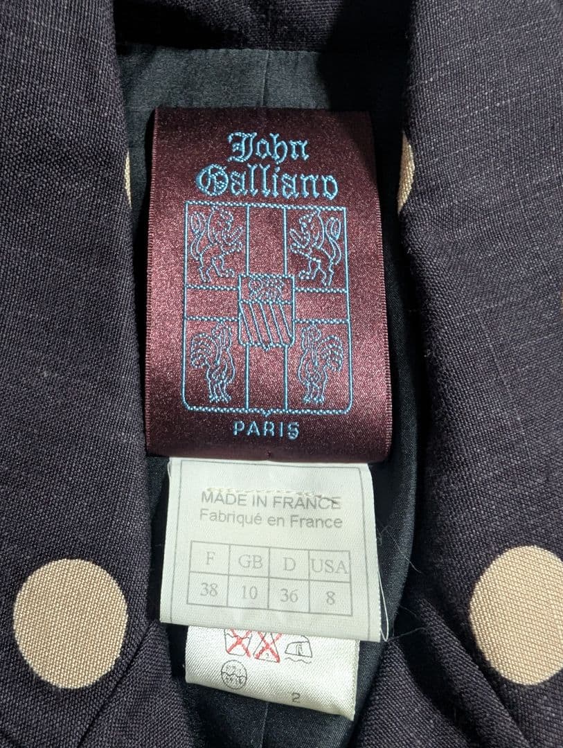 John Galliano ジョン・ガリアーノ とても可愛いドット柄スーツ