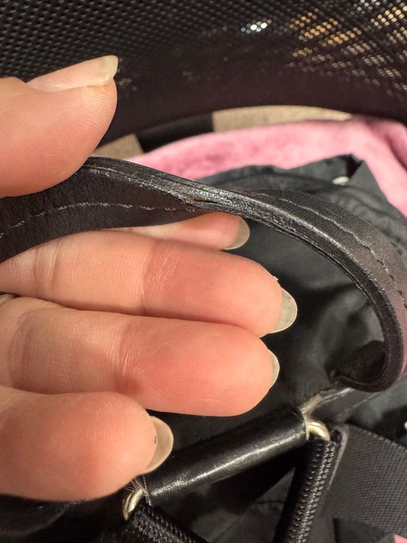 美品　プラダ　PRADA リュック　バックパック　ナイロン　ブラック　黒　ロゴ