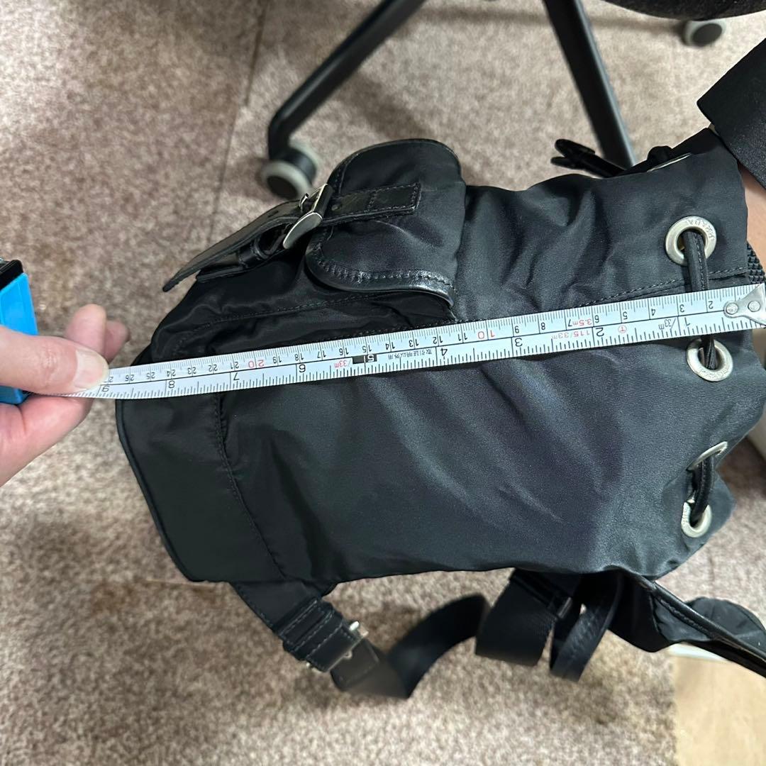 美品　プラダ　PRADA リュック　バックパック　ナイロン　ブラック　黒　ロゴ