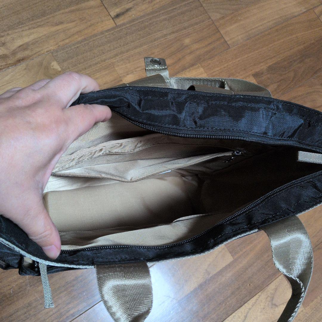 キタムラ 2wayバッグ ブラック×ゴールドベージュ