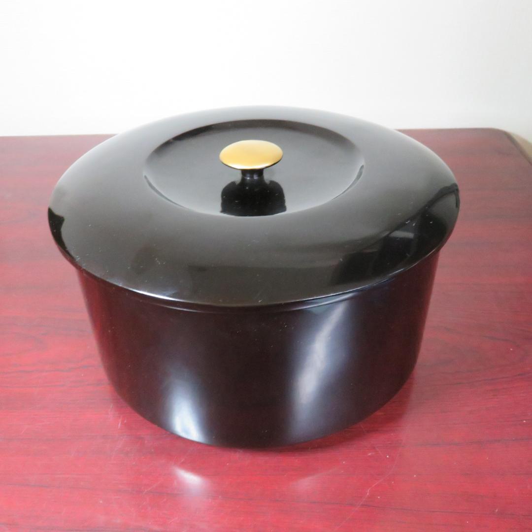 おひつ 御櫃 お膳 木製 漆塗り 漆器 黒塗 しゃもじ付き