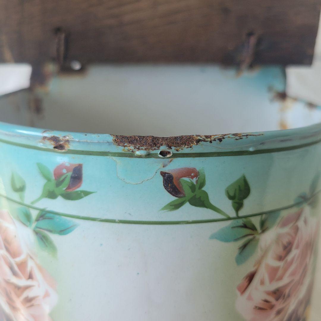 フランス　アンティーク　ホーロー　sel缶　JAPY