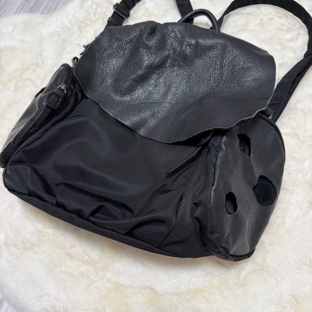 慈雨 センソユニコ リュックサック レザー ナイロン　バックパック