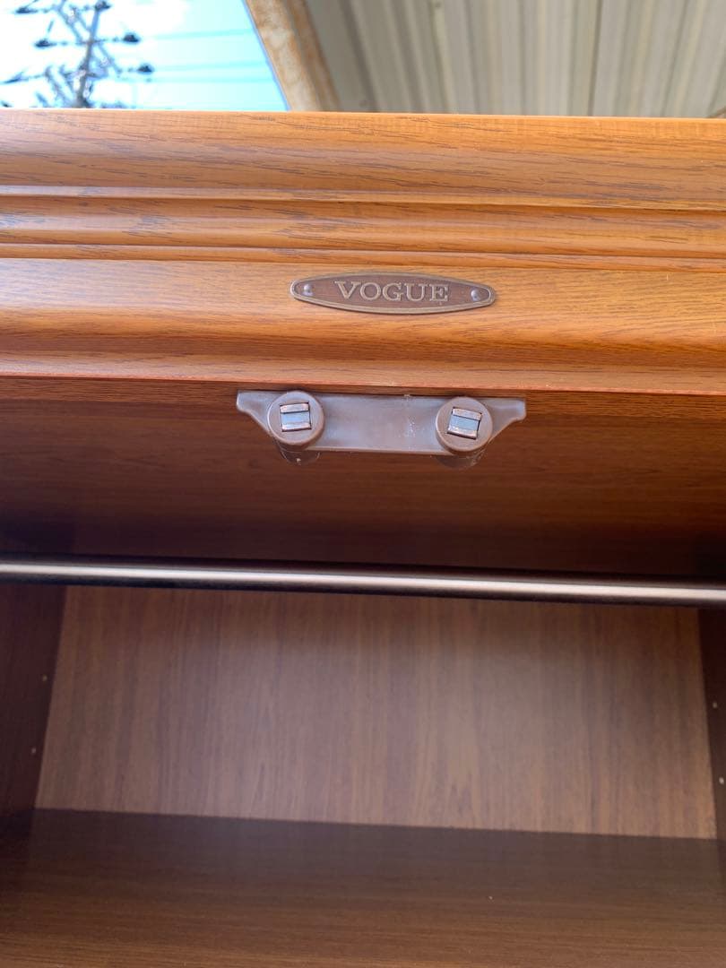 ナチュラルウッド　ワードローブ　鏡付き　(滋賀県内のみ)