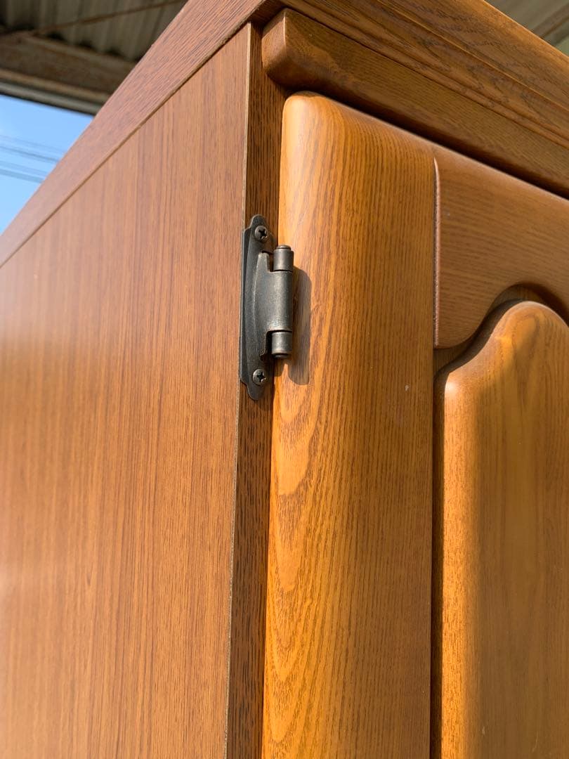 ナチュラルウッド　ワードローブ　鏡付き　(滋賀県内のみ)