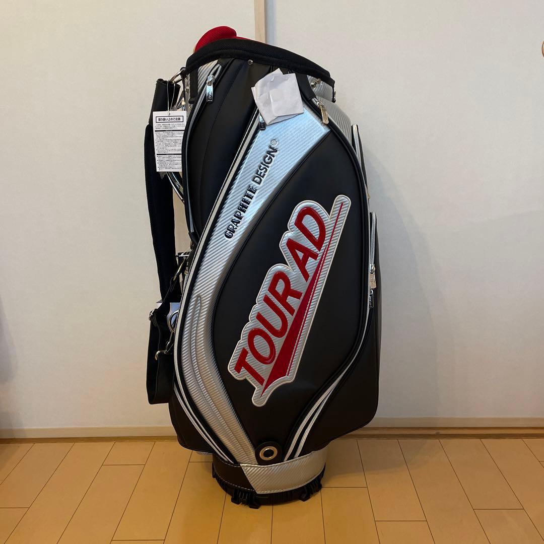 TOUR AD キャディバッグ グラフィックデザイン ブラック/シルバー