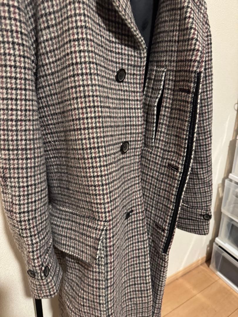 【定価4.1万】UNITED TOKYO チェックダブルフェイスバルカラーコート