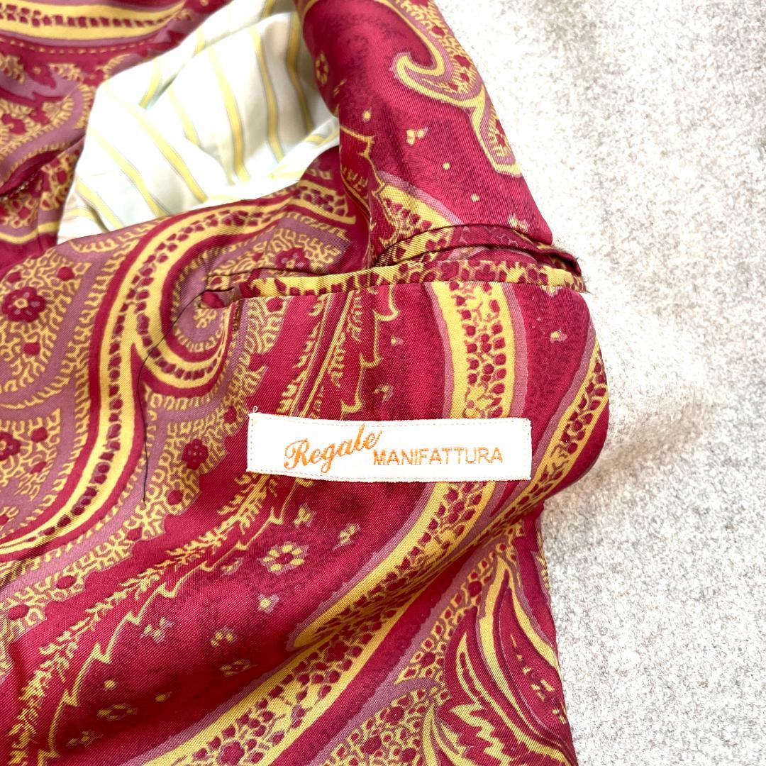 Y249-13 ETRO エトロ ペイズリー裏地 チェスターコート グレー