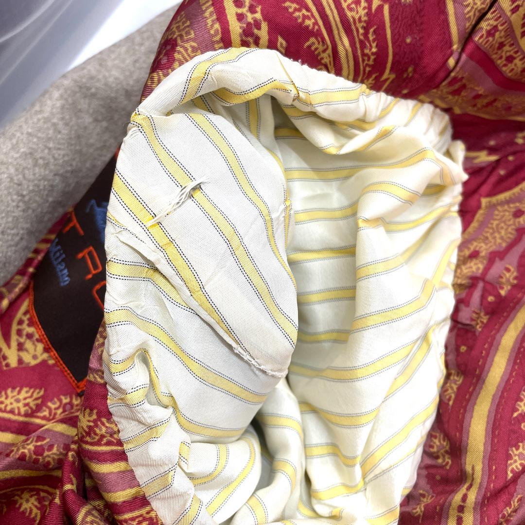 Y249-13 ETRO エトロ ペイズリー裏地 チェスターコート グレー