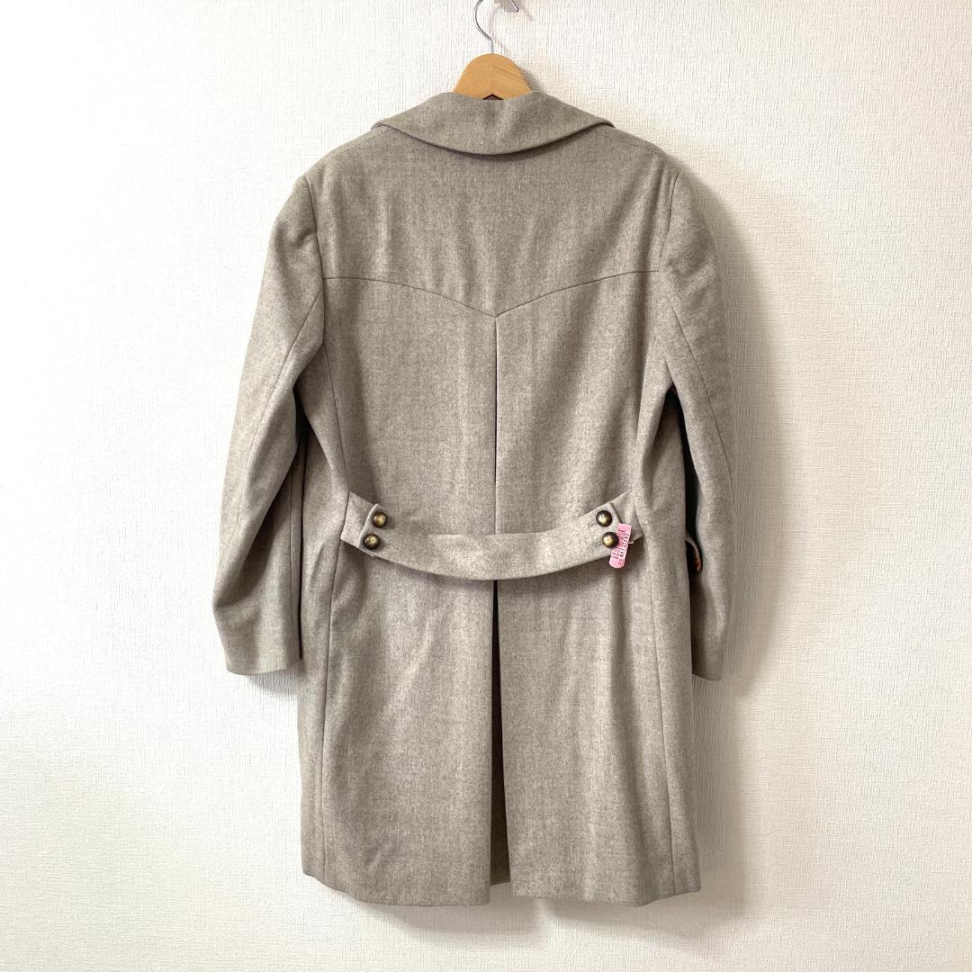 Y249-13 ETRO エトロ ペイズリー裏地 チェスターコート グレー