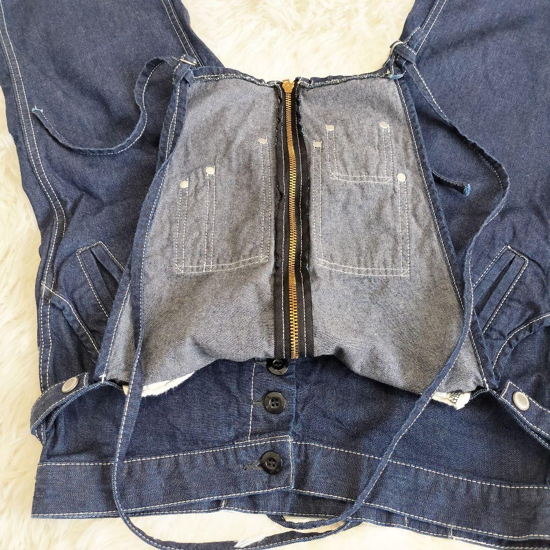 JOHNBULL フレンチサロペット L インディゴ ZP118