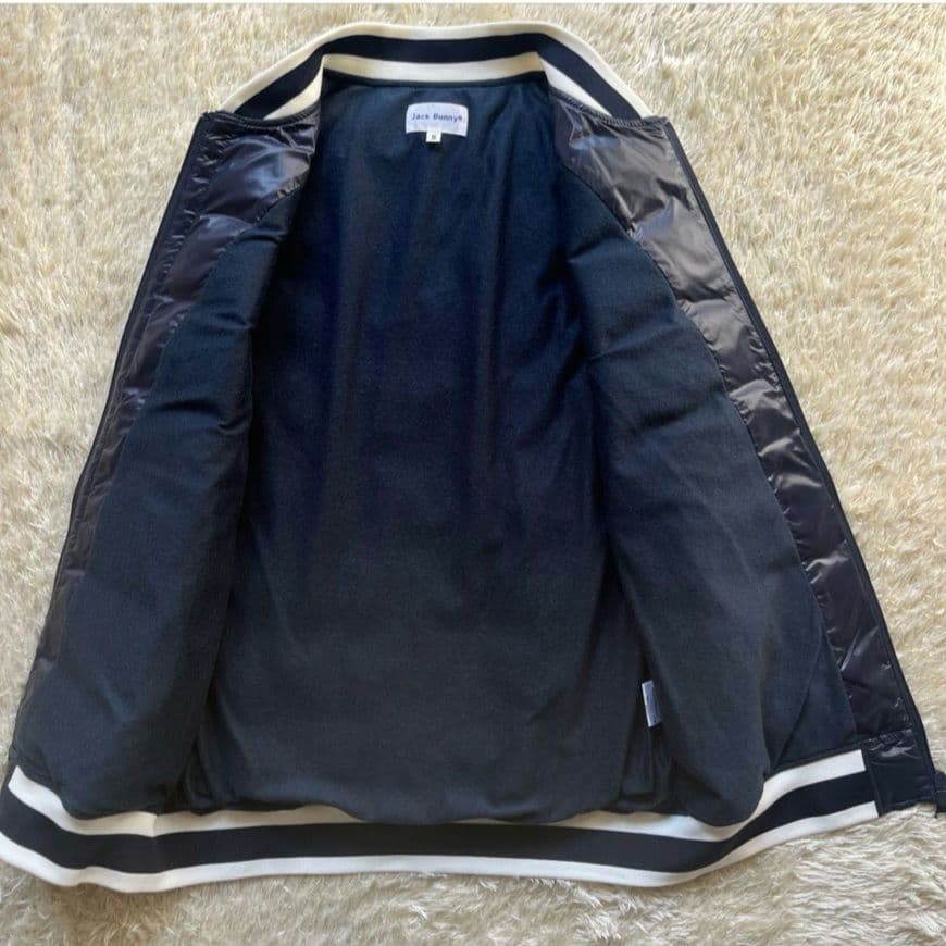 極美品　ジャックバニー　ダウンベスト　フルジップ　ダブル　サイズ5 ネイビー