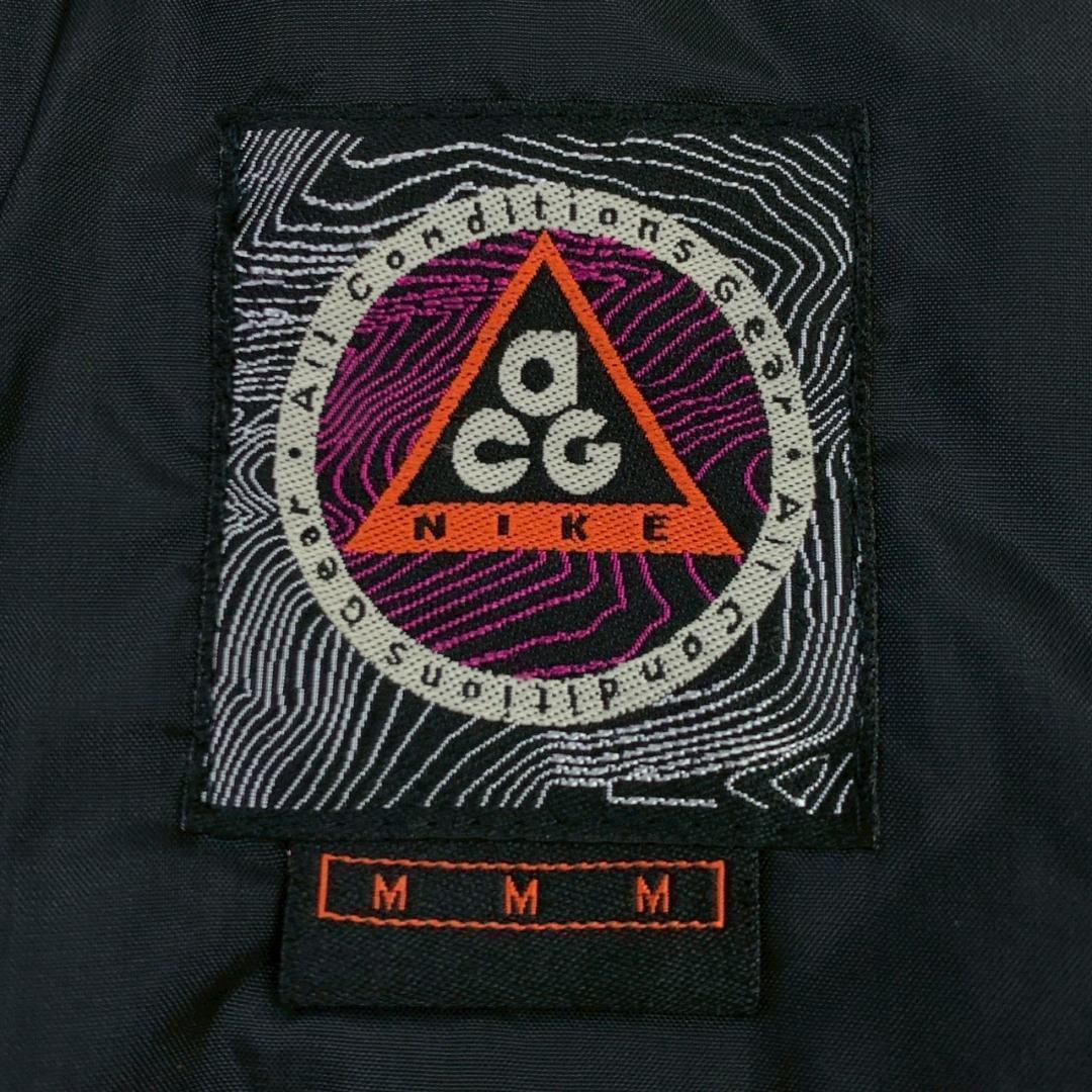 90s NIKE ACG ナイキ 刺繍ロゴ 肉厚 ダウンジャケット 黒　D269