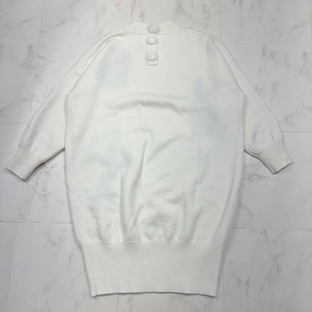 Chesty ニットワンピース　ラビット　スパンコール　Free 白　アニマル柄