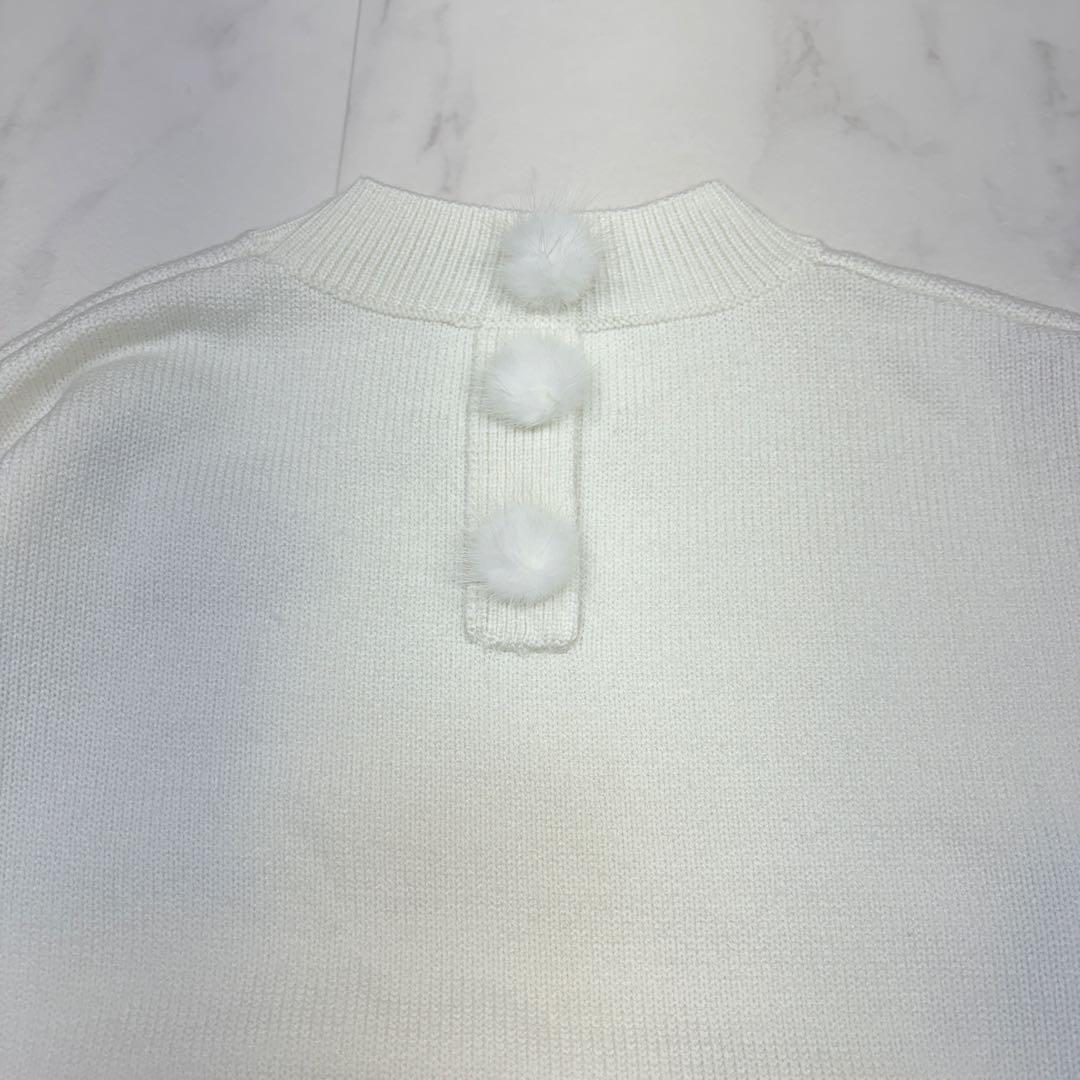 Chesty ニットワンピース　ラビット　スパンコール　Free 白　アニマル柄