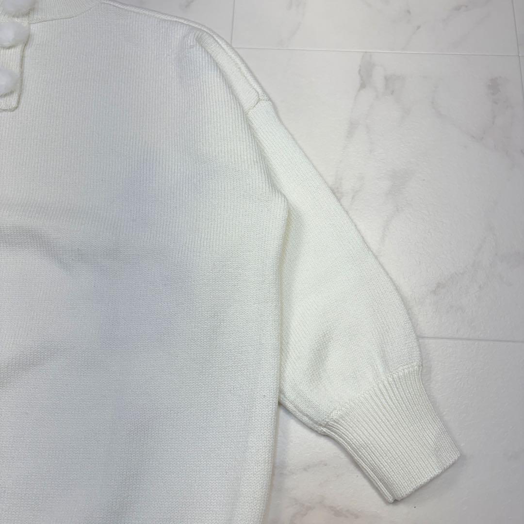 Chesty ニットワンピース　ラビット　スパンコール　Free 白　アニマル柄