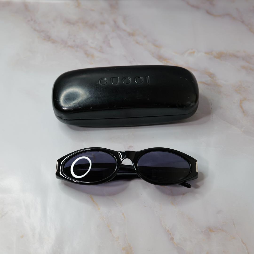 GUCCI オールドグッチ メタルプレート Y2K サングラス ケース付き