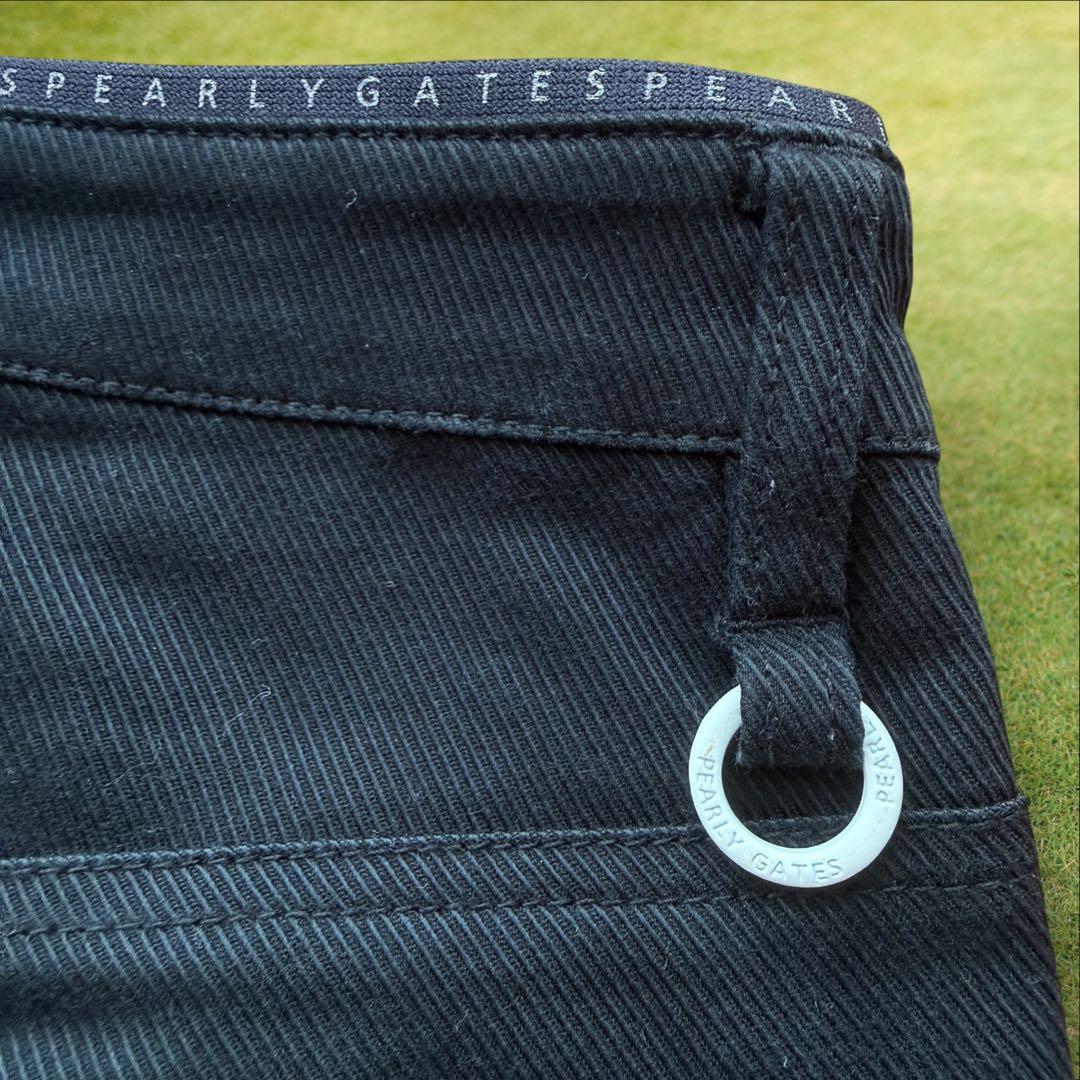 パーリーゲイツ　パンツ　黒　ブラック　M〜L相当　ストレッチ素材　4