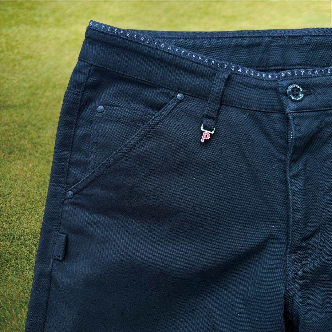 パーリーゲイツ　パンツ　黒　ブラック　M〜L相当　ストレッチ素材　4