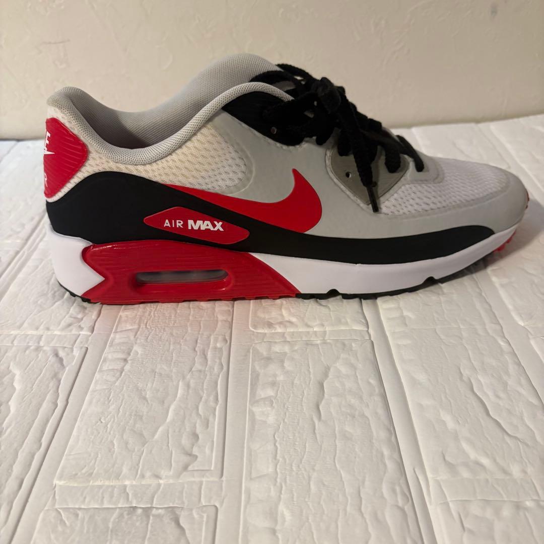 NIKE エアマックス 90G ゴルフシューズ 29cm 白×赤×黒 メンズ