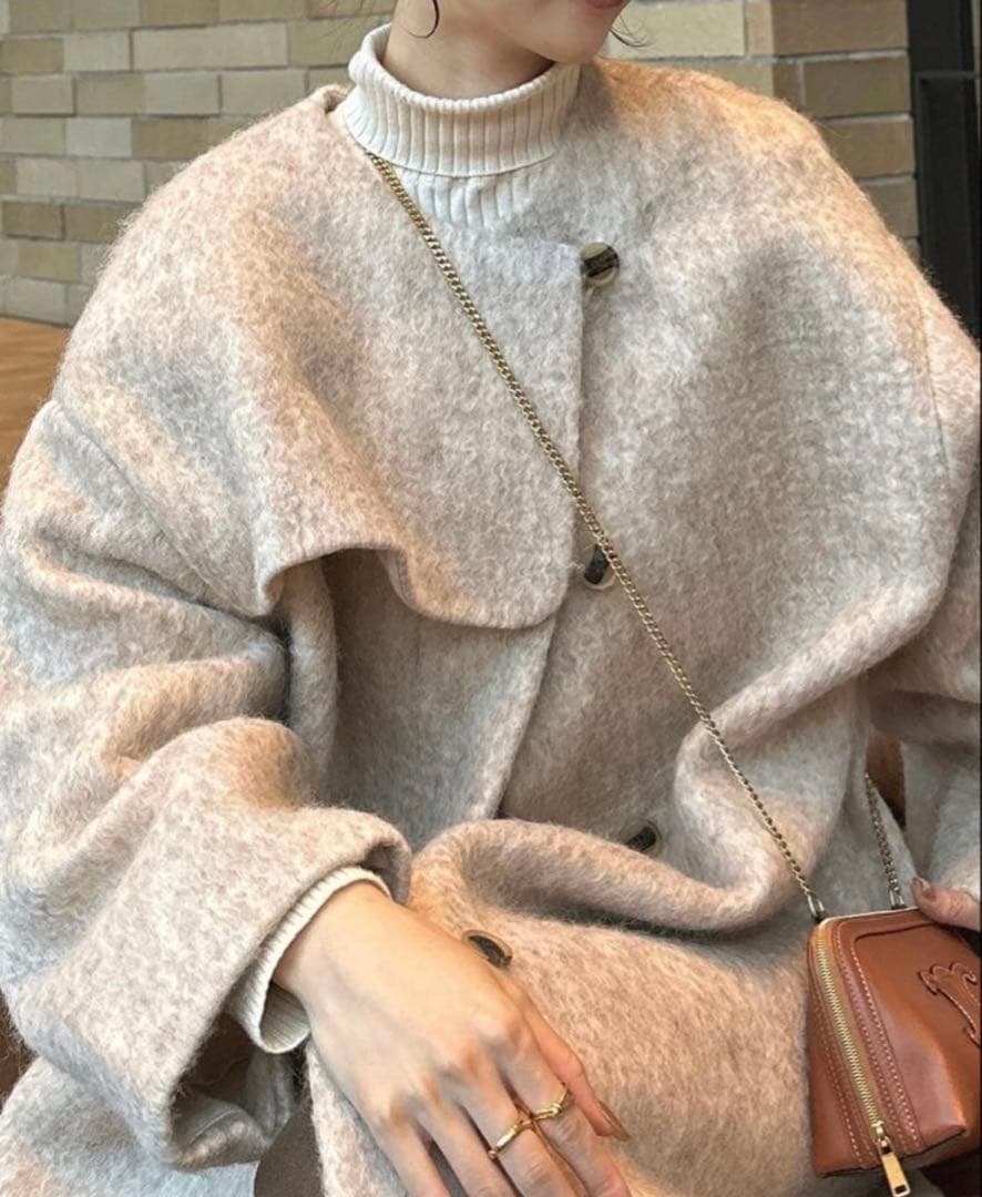 eaphi シャギー ロングコート