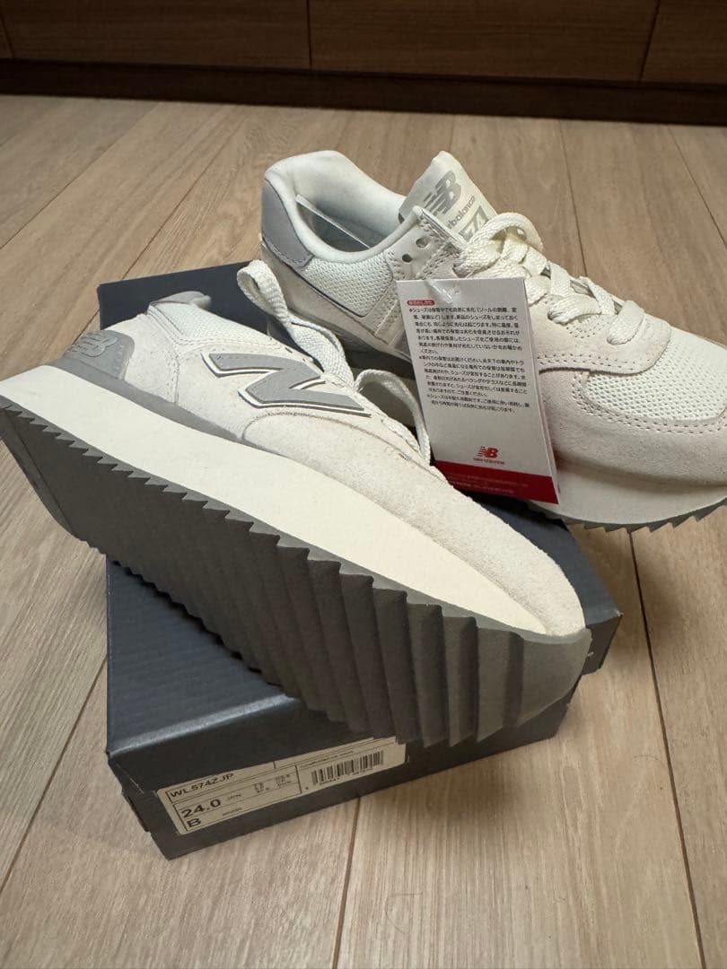 WL574Z QD スニーカー レディース ライトグレー 厚底チャンキーソール