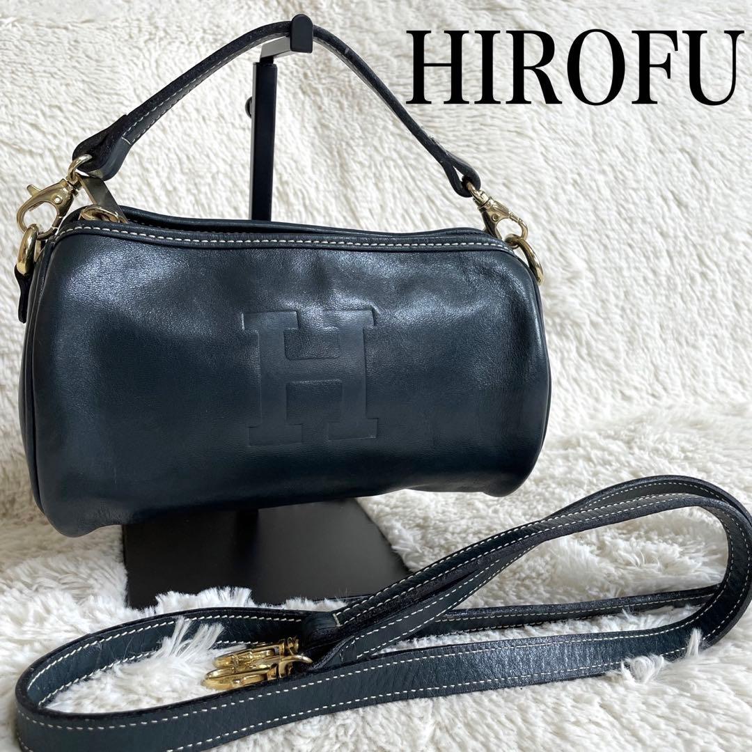 HIROFU ヒロフ 筒型 3way ショルダーバッグ ハンドバッグ レザー