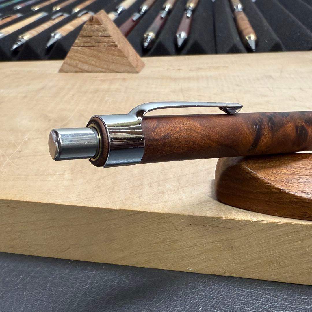 hone194台湾樟葡萄杢　瘤　最強低重心　溝付き　真鍮　瘤の欠け多い