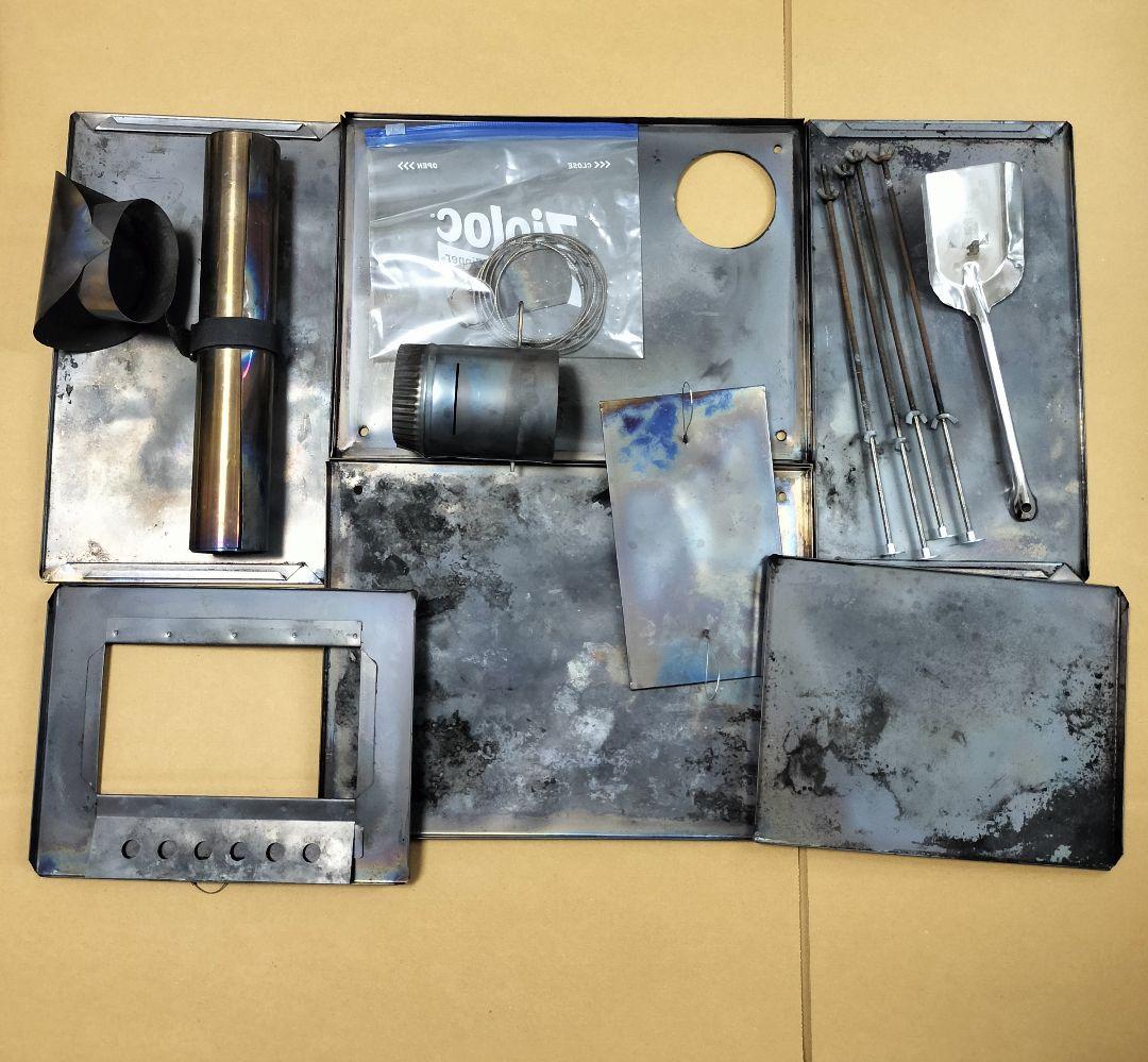 シークアウトサイド　ポータブルチタン薪ストーブ SXLサイズ