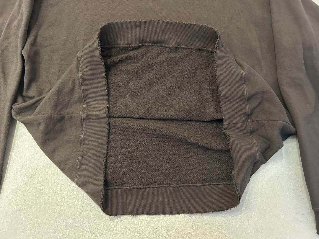 トップス ANCELLM AGING OVER SWEAT SHIRT F.BLACK