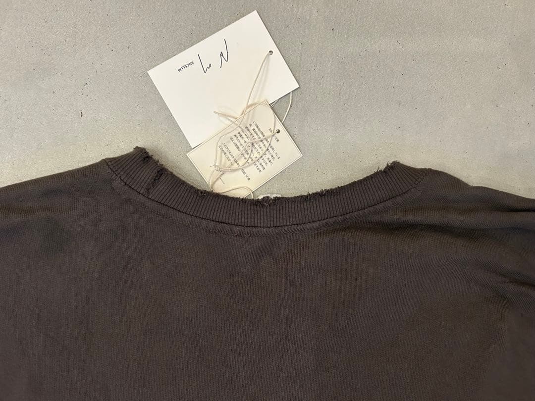 トップス ANCELLM AGING OVER SWEAT SHIRT F.BLACK