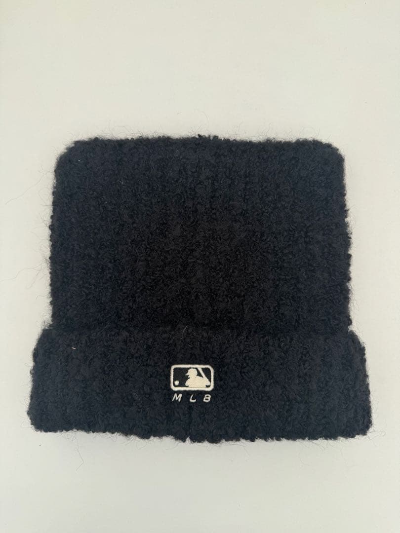 韓国　MLB korea 猫耳　ニット帽　ブラック　オンライン完売品
