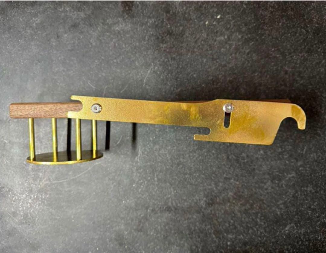 カーミットチェア用ドリンクホルダー【ウォルナット】【真鍮】【送料込み】