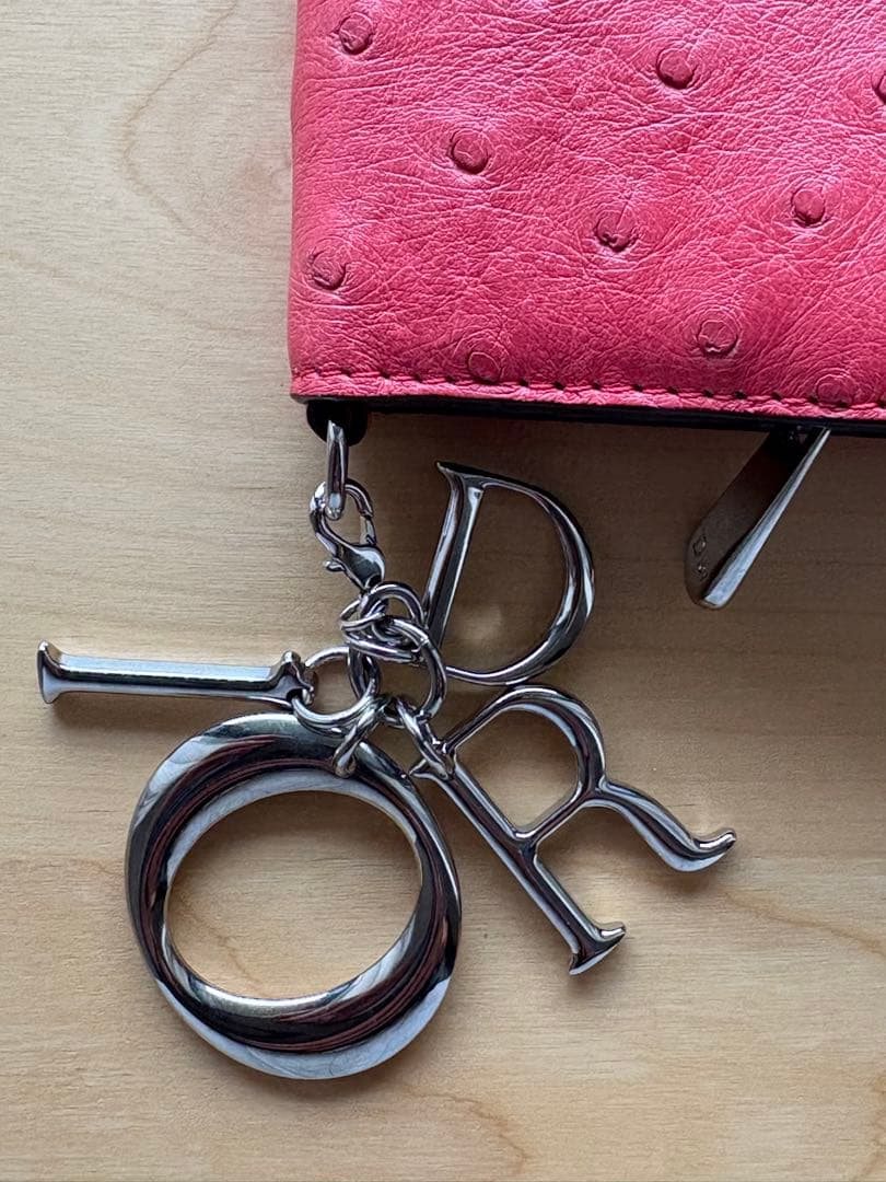 ディオール CHRISITIAN DIOR オストリッチ長財布ファスナー 財布