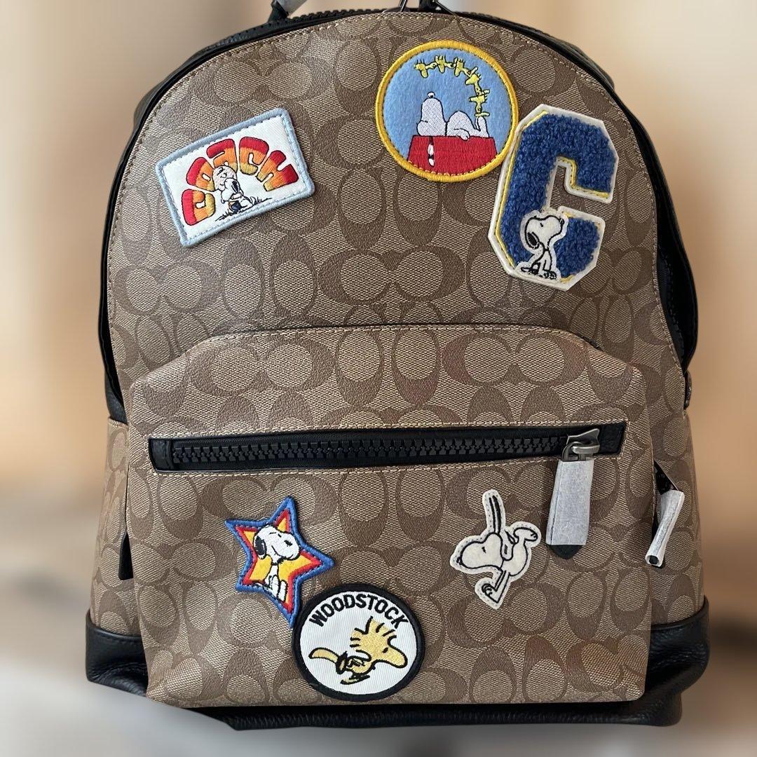 COACH スヌーピー パッチ リュック